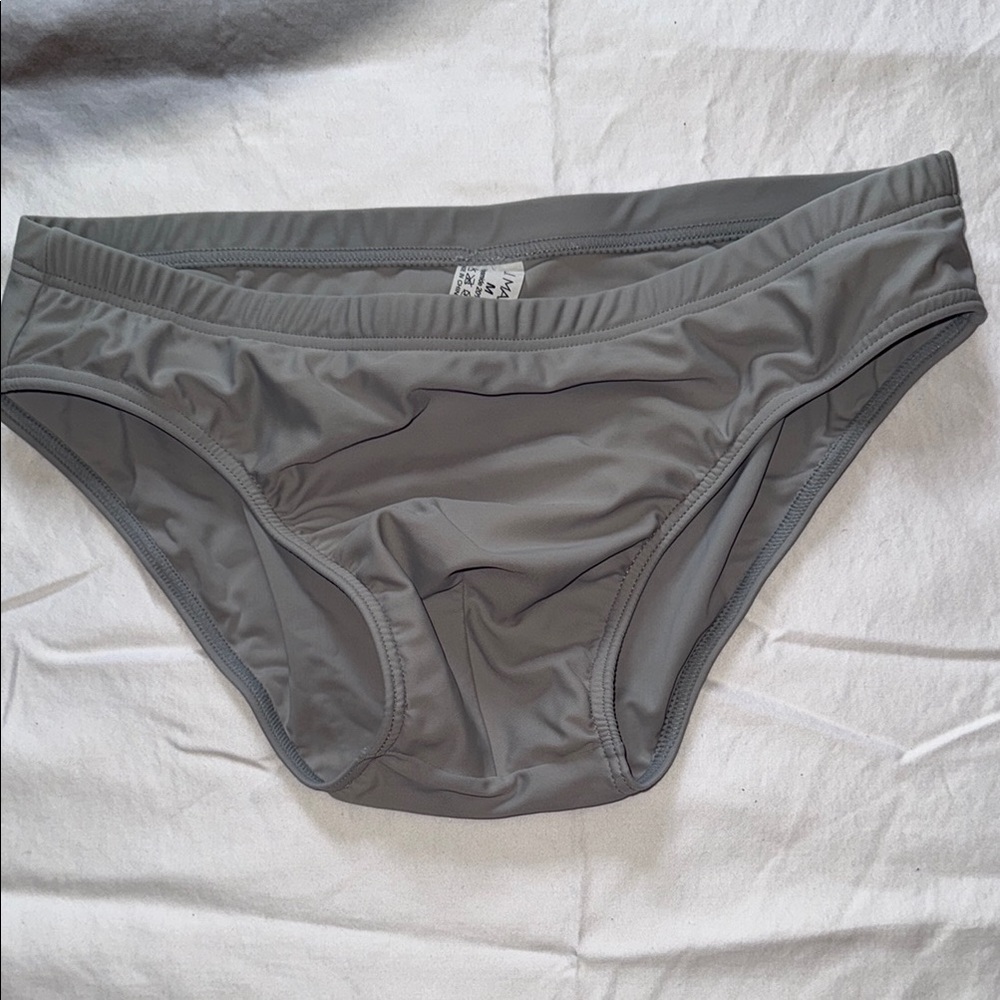 Gray MENS JJMALIBU SIZE MEDIUM Swim Briefs